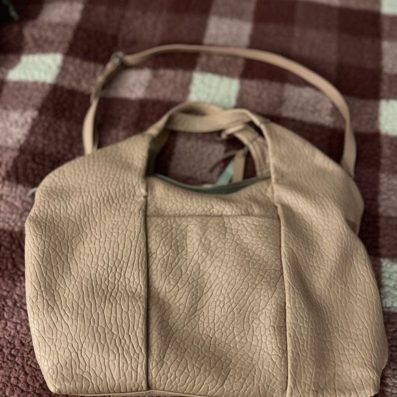 Vince Camuto Convertible Lamb Leather Pleated Tote - Picture 6 of 8